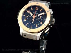 Big Bang SS Black CF Dial Gold Bezel