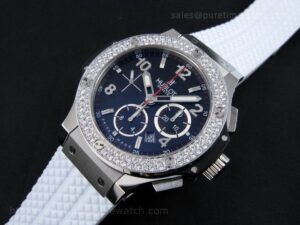 Big Bang SS Black Dial Diamond Bezel