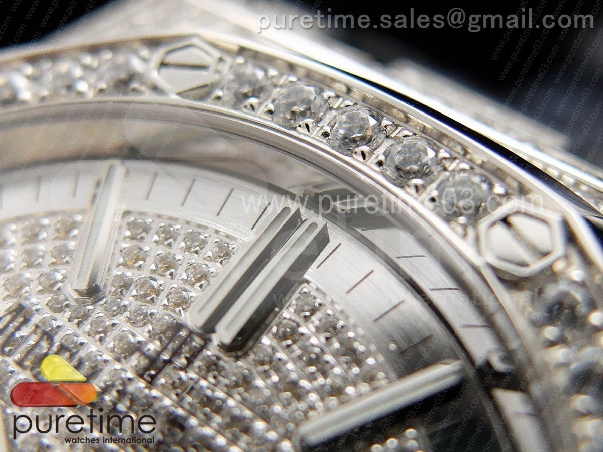 Royal Oak 41mm 15402 SS Full Paved Diamonds - immagine 3