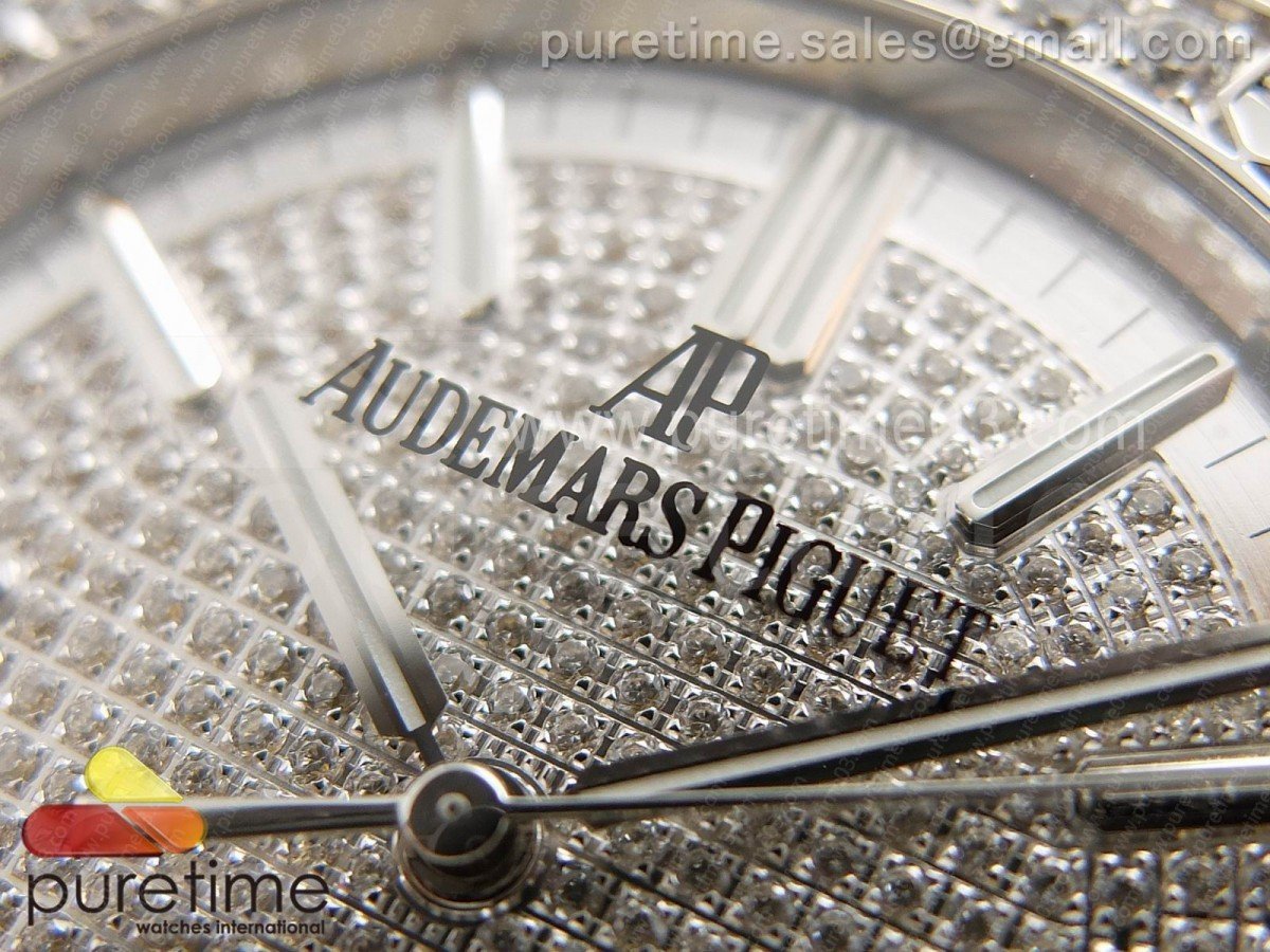 Royal Oak 41mm 15402 SS Full Paved Diamonds - immagine 4