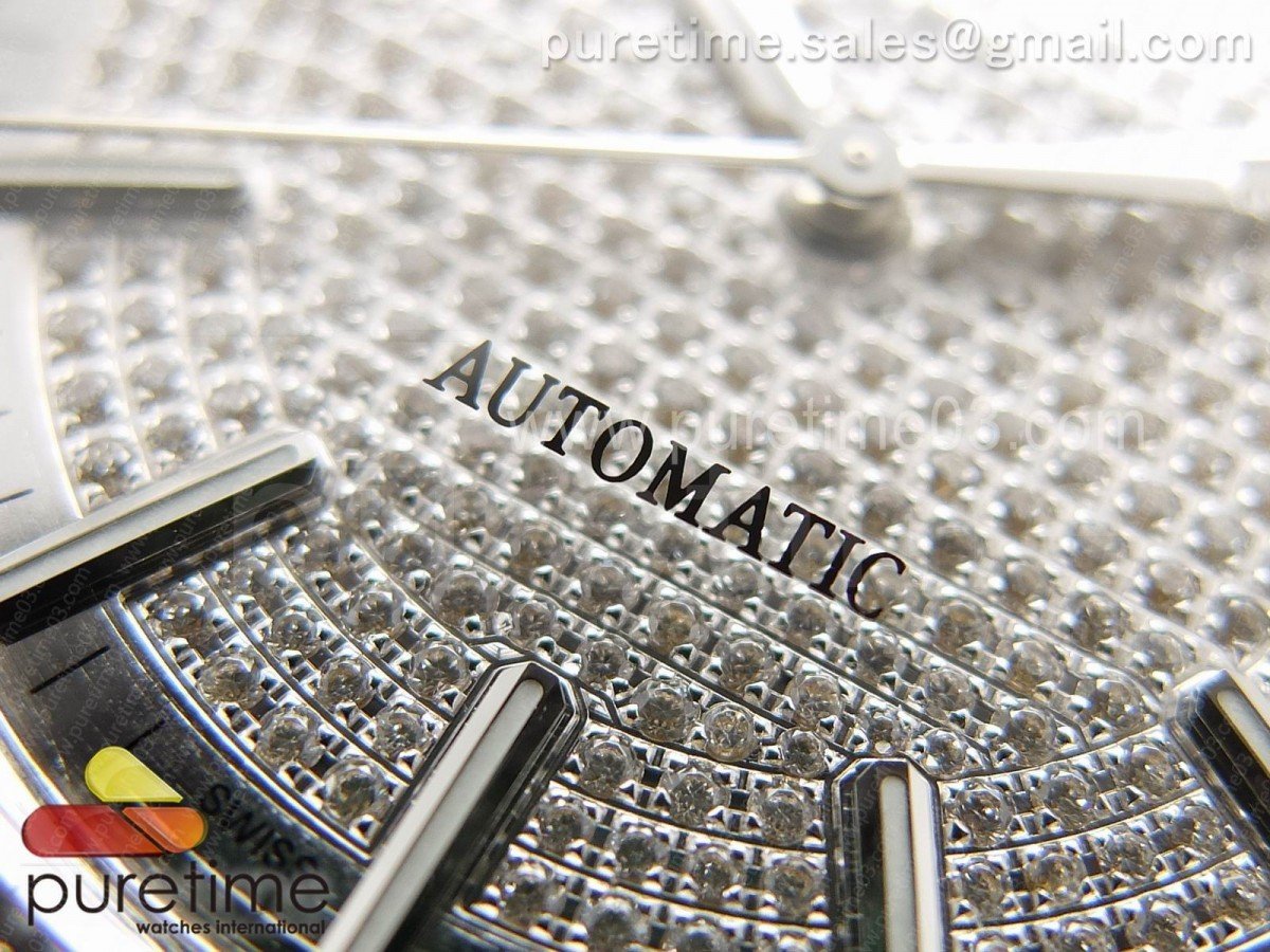 Royal Oak 41mm 15402 SS Full Paved Diamonds - immagine 5