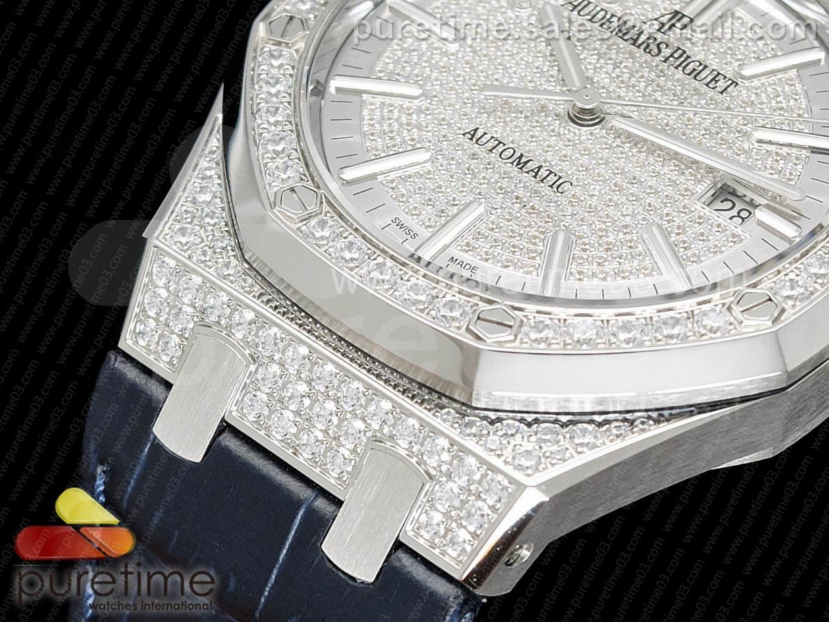 Royal Oak 41mm 15402 SS Full Paved Diamonds - immagine 7