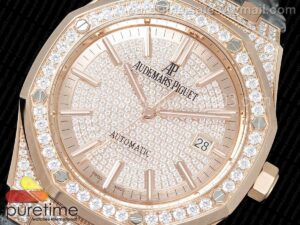 Royal Oak 41mm 15402 RG Full Paved Diamonds