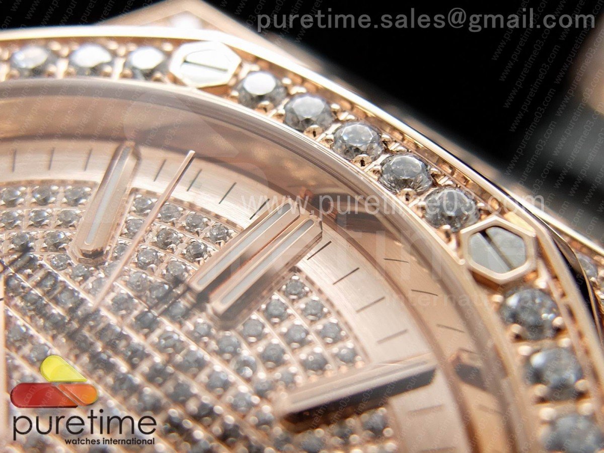 Royal Oak 41mm 15402 RG Full Paved Diamonds - immagine 3