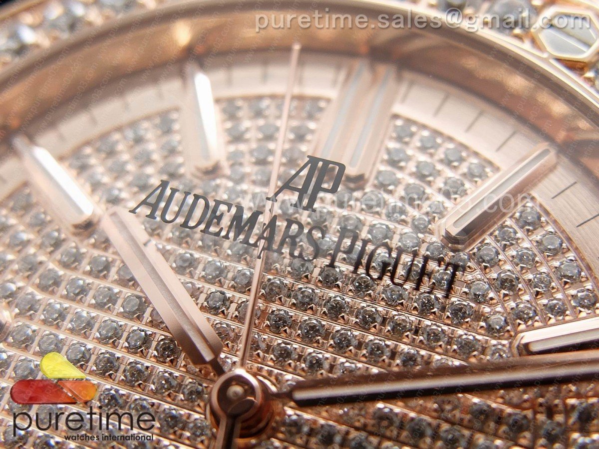 Royal Oak 41mm 15402 RG Full Paved Diamonds - immagine 4