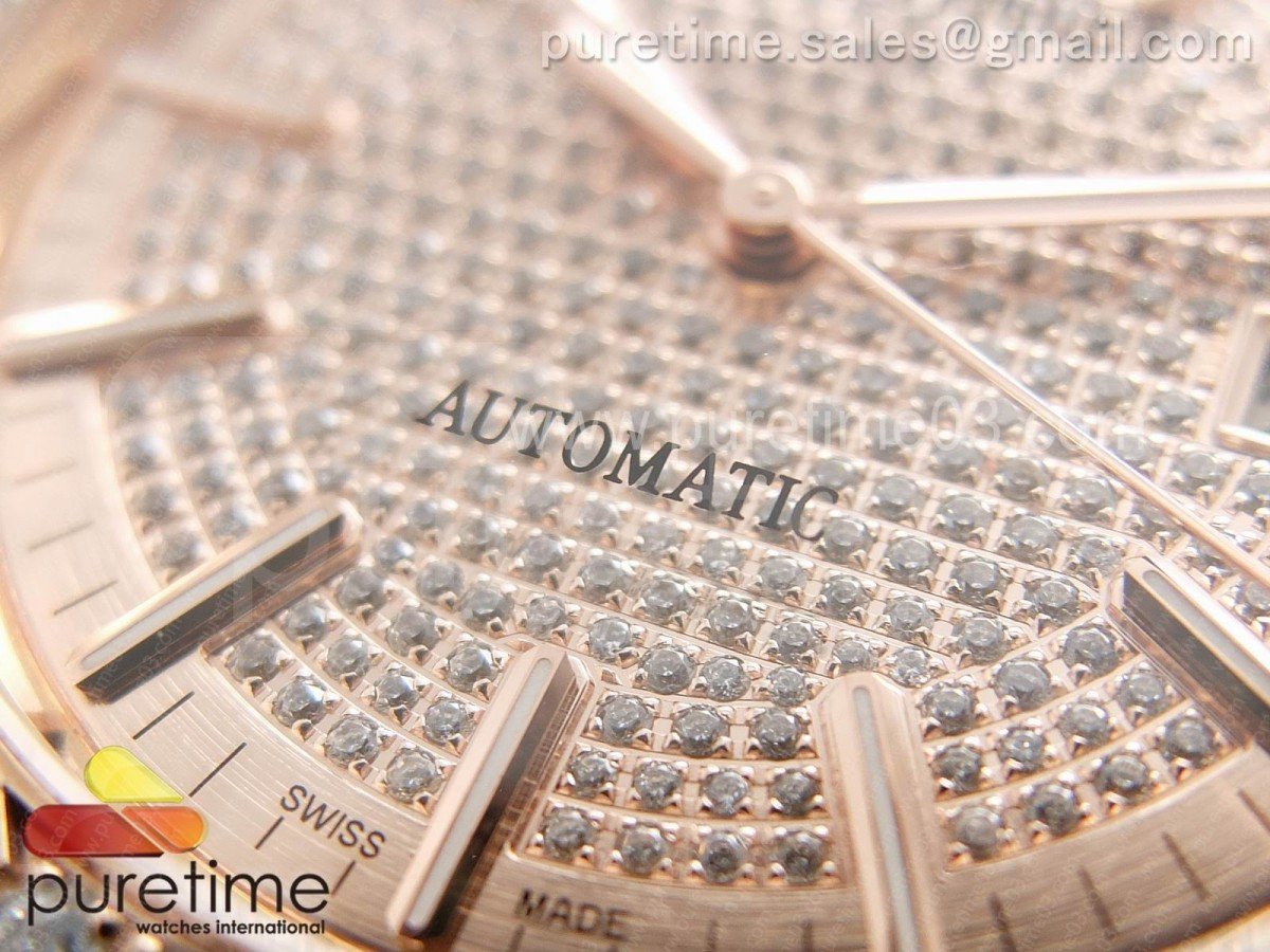 Royal Oak 41mm 15402 RG Full Paved Diamonds - immagine 5