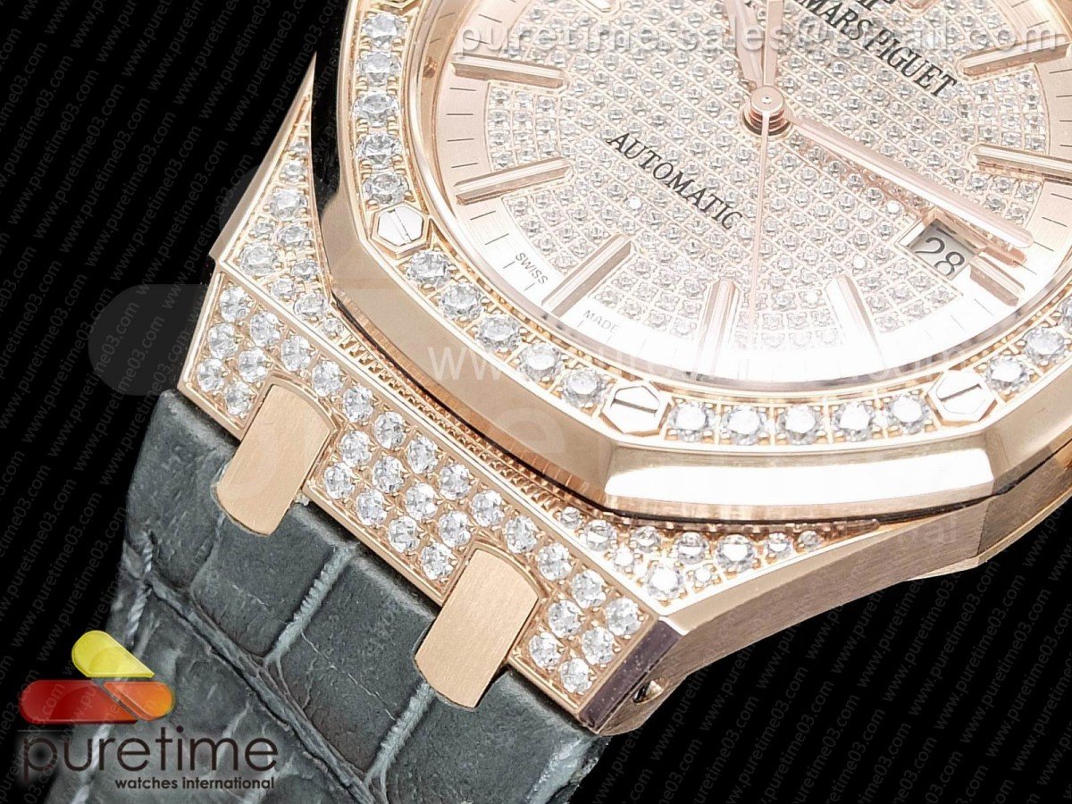 Royal Oak 41mm 15402 RG Full Paved Diamonds - immagine 21