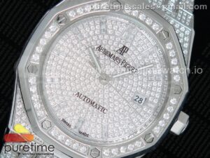 Royal Oak 37mm 15402 SS Full Paved Diamonds