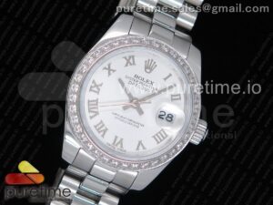Datejust 28 Ladies SS White