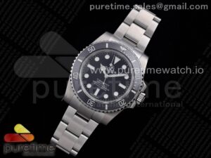 Submariner 114060 No Date Black Ceramic 904L Steel ARF 1:1 Best Edition on SS Bracelet A2824