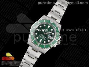 Submariner 116610 LV Green Ceramic ZZF 904L 1:1 Best Edition on SS Bracelet SA3135 V3