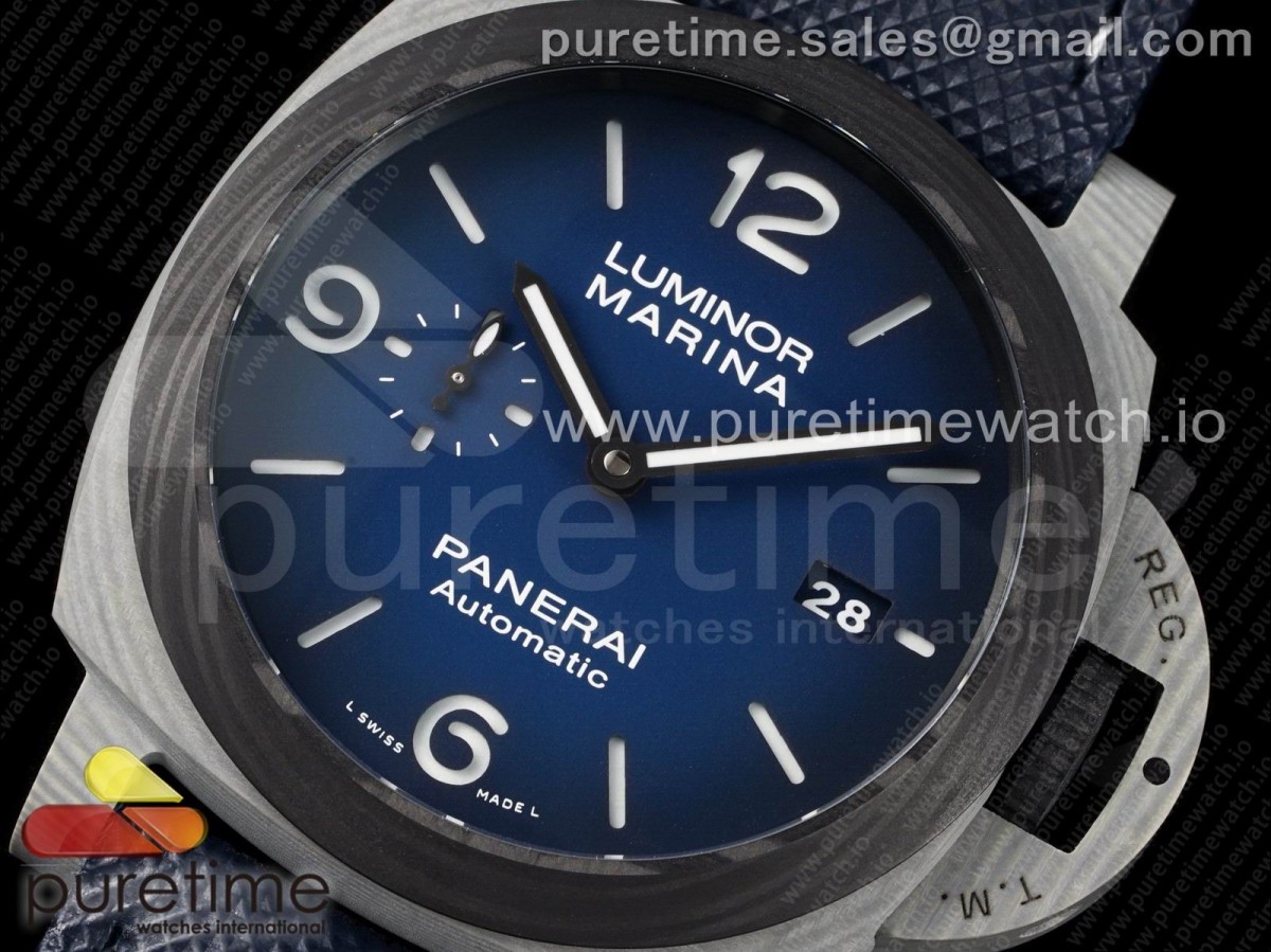 PAM 1663 Carbotech VSF 1:1 Best Edition Blue Dial on Blue Kevlar Composite Strap P.9010 Clone - immagine 2