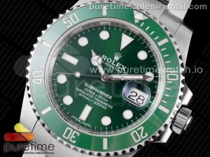 Submariner 116610 LV Green Ceramic ZF 1:1 Best Edition 904L SS Case and Bracelet VR3135