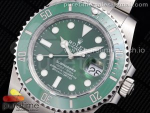 Submariner 116610 LV Green Ceramic Noob 1:1 Best Edition 904L SS Case and Bracelet VR3135 V11