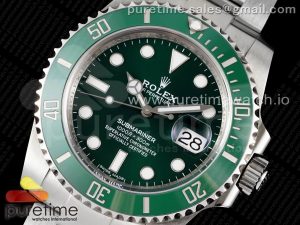 Submariner 116610 LV Green Ceramic ZRF 1:1 Best Edition on SS Bracelet VR3135 (CF Bezel)