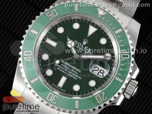 Submariner 116610 LV Green Ceramic RF 904L 1:1 Best Edition on SS Bracelet VR3135