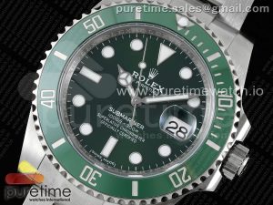 Submariner 116610 LV Green Ceramic NTF 904L 1:1 Best Edition on SS Bracelet VR3135
