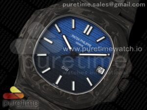 Nautilus 5711 DIW Carbon DIWF 1:1 Best Edition Black/Blue Textured Dial on Carbon Bracelet 324CS