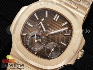 Nautilus 5712 RG YSF 1:1 Best Edition Brown Dial on RG Bracelet A240